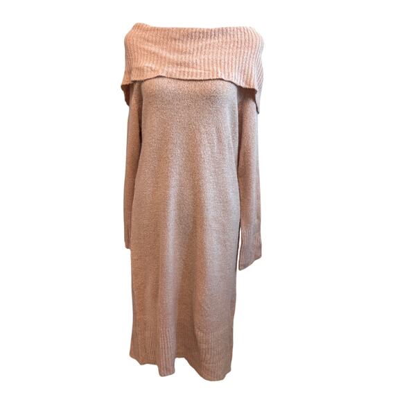 NEW 52SEVEN Off Shoulder Long Sleeve Winter Dress Size L NORDSTROM - Picture 1 of 3